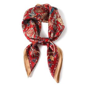 PoeticEHome Écharpe Carrée 100% Soie de Mûrier pour Femme - Foulard en Soie 68x68cm avec Étui Cadeau