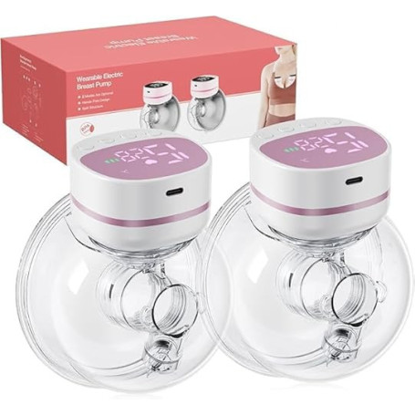 Kidken Tire-lait mains libres, tire-lait portable de la bouche de bébé avec 5 modes et 15 niveaux, tire-lait électrique portable