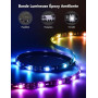 Govee Bande Lumineuse TV, 3,8m Rétroéclairage RGBIC pour TV 55-65 inch, Ruban LED Smart, Bluetooth 2,4G Wi-Fi Contrôle, Fonction