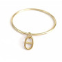 Générique Jonc or maille marine 6.8cm, bracelet femme Acier Inoxydable Plaqué Or, idee cadeau femme anniversaire,