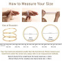 Gamtic 3Pcs Jonc Acier Inoxydable Femme - Bracelet Femme Jonc Rond Plaqué Or 18K Brillant Empilable Ensemble de Bracelets Etanch