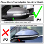 Asasytal Coques de Rétroviseurs pour Voiture, Porte Latérale Aile Rétroviseur ABS Compatible avec Golf 6 MK6 GTD R Base 2009-201