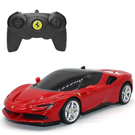 TURBO CHALLENGE - Ferrari SF90 Stradale - RC Prestige - 095606 - Voiture Télécommandée - Rouge - 1/24 - Piles Non Incluses - Pla