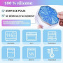 15 PièCes moule silicone resine epoxy, dessous de verre en silicone Moule pour BoîTe De Rangement avec Dessous, 3 formes (ronde,