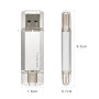 Clé USB C 128GB 2-en-1 Dual Connector OTG 128GB Type C Metal Flash pour Smartphone/TV/PC MacBook Pro(Argent)