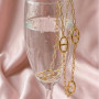 Générique Collier Sautoir Long Acier Inoxydable – Chaîne Ajustable – Bijoux Résistants à l’Eau – Maille Marine, Chaîne d’Ancre,