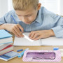 WUSJCOF Ensemble de Géométrie Compas avec Crayon pour École Primaire et Collège Kit Complet avec Équerres Rapporteur Règle Matér