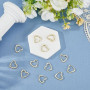 Beebeecraft 6 Paire de Boucles d'oreilles Créoles en Forme de Cœur en Laiton Plaqué Or 18 carats pour Femme Bijoux Cadeaux de Sa