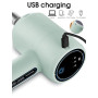 NIUAWASA Batteur à Main Électrique, Fouet à Main Portable sans Fil avec 3 Vitesses Rechargeables et 2 Fouets Détachables pour la