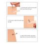 ATOMUS 10pcs Body Piercing Needles 18G Stainless Steel Sterile Disposable Ear Nose Navel Nipple Lip Piercing Needles