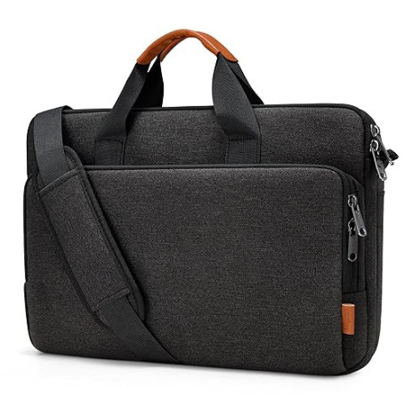 bagasin Sacoche ordinateur portable 15,6 à 17,3 pouces, mallette extensible avec bandoulière, sac de transport PC portable, saco