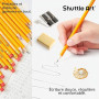 Shuttle Art Crayon Papier, Paquet de 350 Crayon HB, Pré-Taillés en Bois avec Gomme pour une Ecriture Douce pour le Dessin, le Cr