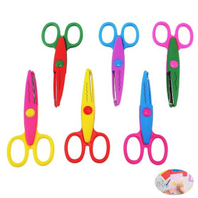 6 PCS Ciseaux de Bricolage Vagues Travaux Manuels Dentelés Découpe Zig Zag Cranteurs et de Bordure Sécurité Pour Artistique