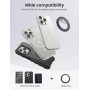 Lamicall Anneau Téléphone Magnétique pour MagSafe - 360° Rotation, avec Anneau Métallique Compatible avec Charge sans Fil, Poign