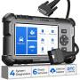 TOPDON AD500 Valise Diagnostic Auto, 4 systèmes Outil de Diagnostic Voiture Multimarque,Moteur Transmission SRS ABS, 6 Réinitial