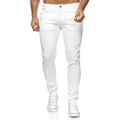 Pantalon Homme Jeans Colored Denim Coton Slim Fit