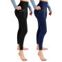 Leafigure Lot de 2 leggings de sport opaques taille haute avec poches pour entraînement, sport, yoga, course à pied | Lot de 2, 