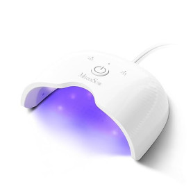 MelodySusie Lampe UV Ongles Gel Compacte et Légère (P-ART06F) avec Commande Simple par Bouton - Polymérise Tous les Gels Souples