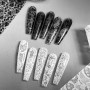 GZMAYUEN 20pcs Transferfolie Nägel Nagelsticker, 15ML Colle Foil Ongle - Avec Dentelle Ongle Nail Art Noir