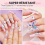 Makartt Rhinestone Glue - 2 pièces 30 ml Gel 3d Nail Art, Colle Faux Ongles UV Strass Ongles Nail Art Charms Nail Gems