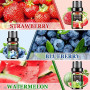 AESHORY Kit Huiles Parfumées Aromathérapie Fruitées 6 X 10ML, Huile Essentielle Fruits Naturelle pour Diffuseurs, Massage, DIY B