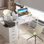 ODK Petits Bureau D'ordinateur, 100x48cm Bureau Informatique Table D'Étude Table D'Écriture pour Ordinateur, Chambre, Blanc