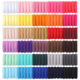 Jollybows 300 Pièces Elastique Cheveux Fille, Petit élastique Cheveux Mini Chouchous Multicolore Accessoire Cheveux Fille pour B