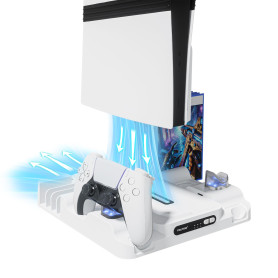 Support de refroidissement PALPOW compatible avec PS5 Pro/Slim/PlayStation 5, chargeur disque et numérique pour accessoires PS5 