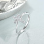 starchenie Bague Croix en Argent 925 avec Zircon Bague Chrétienne pour Femme