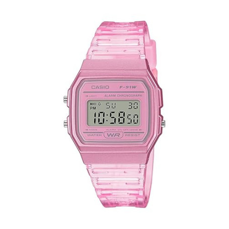 Casio Montre à Quartz Classique série F91W | Résistante à l'eau | Chronomètre 1/100 Seconde | Alarme Quotidienne | Signal horair