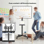 BONTEC Support TV Roulettes Support Tele Mobile pour Téléviseurs Plasma/LCD/LED de 23 à 60 Pouces avec Étagère, Support TV sur P