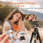 Fun Shot Poignée pour Smartphone et Lumiere à Selfie Magnétique C03,Grip Phone Appareil Photo Magnétique avec Télécommande Bluet