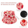 YAMEIZE Chapeau Seau Fraise pour Femme - Chapeau Fille Charlotte Aux Fraises Chapeau Seau Mignon Rose Plage été Extérieur