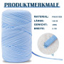 iEGrow Fil pour Crochet，400 g/140m Fil Polyester en Tissu Chunky Tshirt Yarn, T-Shirt Crochet pour Sac，Paniers，Bricolage，Décorat
