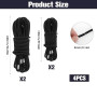 4 Pcs Corde Remplacement élastiques pour Chaise Longue Transat Pliante Inclinable Cordons de Remplacement de Chaise Zéro Gravité