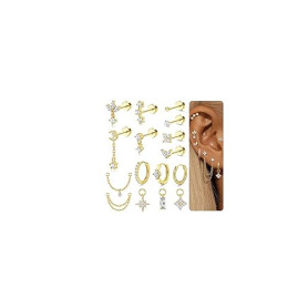MILACOLATO Piercing Helix Boucles d'Oreilles Femme Percing au Oreille Acier Inoxydable Piercing Tragus Acier Chirurgical Conch R