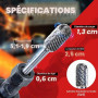 EZARC SC-5 Jeu de Fraise Rotative, Fraise en carbure avec tige de 6,35 mm, Lime rotative à double coupe en forme de cylindre à n