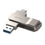 Lexar D40E 256 Go Double clé USB 3.2 Gen 1 Type-C Jump Drive, clé USB-C Flash Drive Matériau métallique Pivotant Conception Clé