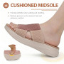 Uwowd Sandales Femme Été Confortables Claquettes Légères Ouvertes Pieds Chaussures Plage 36-42 EU