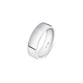 Amberta Alliance pour Homme en Argent Sterling 925 ou Plaqué Or | Bague Homme Argent Massif Poli Pouce Largeur 5 6 8 mm Bague de