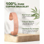 MagEnergy Bracelet en cuivre pour hommes et femmes, 100% cuivre pur, naturel, plein, non revêtu, fabriqué à la main, style tibét