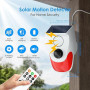 Cuteefun Detecteur de Mouvement Solaire, Alarme Détecteur Mouvement Exterieur avec 2 Télécommandes, Detecteur de Passage sans Fi