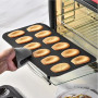 Lot de 2 moules à madeleines - Revêtement antiadhésif pour un démoulage facile - Avec pinceau à huile en silicone - Pour four, p
