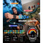 LIGE Montre Connectée Homme 1000mAh/IP68 Étanche/LED Lampe, 1.53" AMOLED Militaire Smartwatch Homme avec Appel Bluetooth, 123 Mo