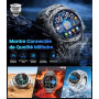 LIGE Montre Connectée Homme 1000mAh/IP68 Étanche/LED Lampe, 1.53" AMOLED Militaire Smartwatch Homme avec Appel Bluetooth, 123 Mo