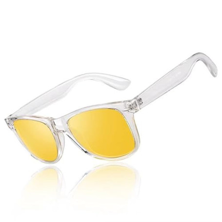 LINVO Lunettes de Soleil Polarisées pour Homme Femme Classique Lunettes de Conduite Anti-UV Lunettes de Soleil Design Rétro des