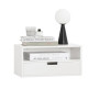 SoBuy Table de Chevet Suspendu avec tiroir et Niche Ouverte, étagère Murale Gain de Place, Table de Nuit pour Chambre et entrée,