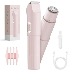 Rasoir Électrique Femme, 3 en 1 Tondeuse Visage et Zones Intimes, Pour Jambes, Bras, Aisselles et Maillot, Rechargeable USB, Câb