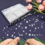 TOAOB 5000pcs 2mm à 8mm Demi Rond Dos Plat Blanc Perle ABS Cabochons pour Artisanat DIY Fabrication de Bijoux et Clothing Décora