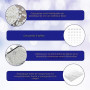 TOAOB 5000pcs 2mm à 8mm Demi Rond Dos Plat Blanc Perle ABS Cabochons pour Artisanat DIY Fabrication de Bijoux et Clothing Décora